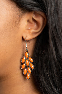 Earrings Fish Hook,Orange,Flamboyant Foliage Orange ✧ Earrings