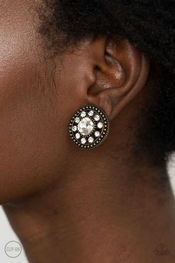 Dazzling Definition Brass ✧ Clip-On Earrings Clip-On Earrings