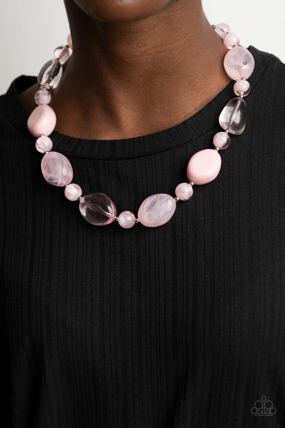 Staycation Stunner Pink ✨ Necklace Short