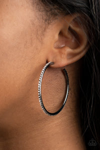 Black,Earrings Hoop,Gunmetal,By Popular Vote Black ✧ Hoop Earrings