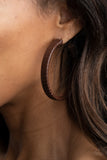Leather-Clad Legend Brown ✧ Leather Hoop Earrings Hoop Earrings