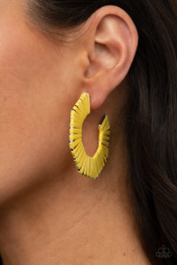 Earrings Hoop,Yellow,Fabulously Fiesta Yellow ✧ Hoop Earrings
