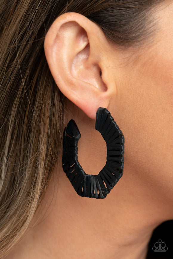 Fabulously Fiesta Black ✧ Hoop Earrings Hoop Earrings