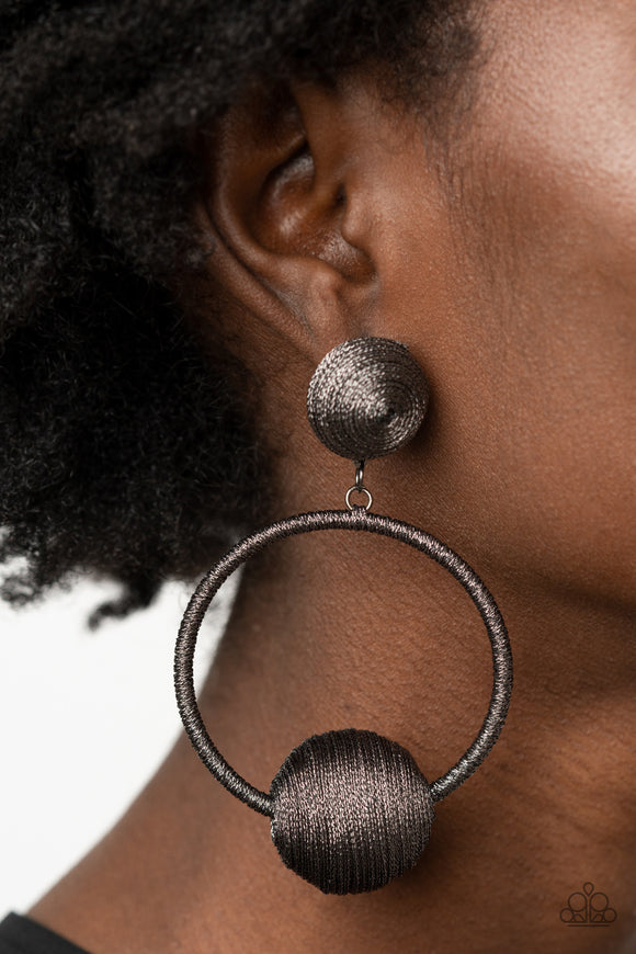 Social Sphere Black ✧ Post Earrings Life of the Party Post Earrings