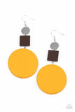 Modern Materials Yellow ✧ Wood Earrings Earrings