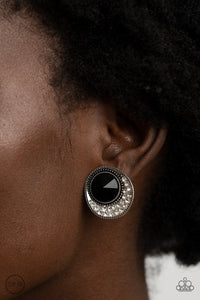 Black,Earrings Clip-On,Off The RICHER-Scale Black ✧ Clip-On Earrings