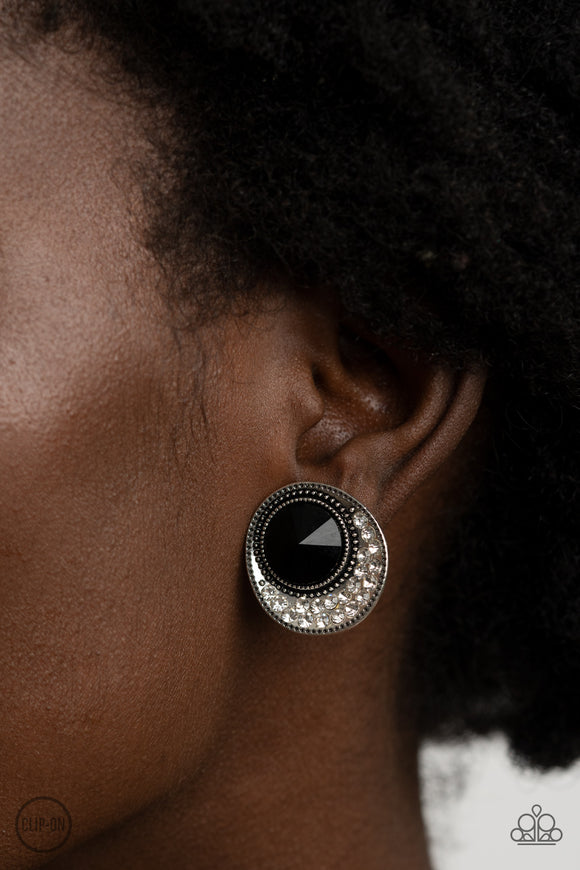 Off The RICHER-Scale Black ✧ Clip-On Earrings Clip-On Earrings