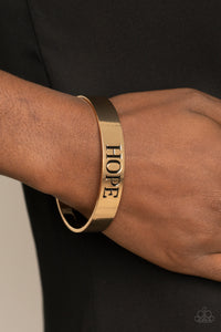 Bracelet Cuff,Gold,Inspirational,Hope Makes The World Go Round Gold  ✧ Bracelet