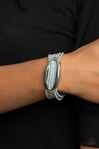 Bracelet Magnetic,Gray,Silver,Corded Couture Silver  ✧ Magnetic Bracelet