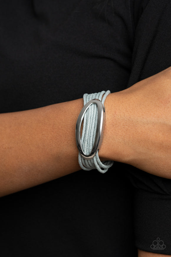 Paparazzi Corded Couture Silver ✧ Magnetic Bracelet Magnetic Bracelet