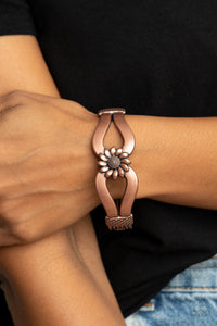 Bracelet Hinged,Copper,Let A Hundred SUNFLOWERS Bloom Copper  ✧ Bracelet