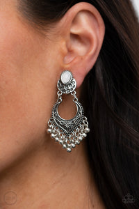 Earrings Clip-On,White,Summery Gardens White ✧ Clip-On Earrings