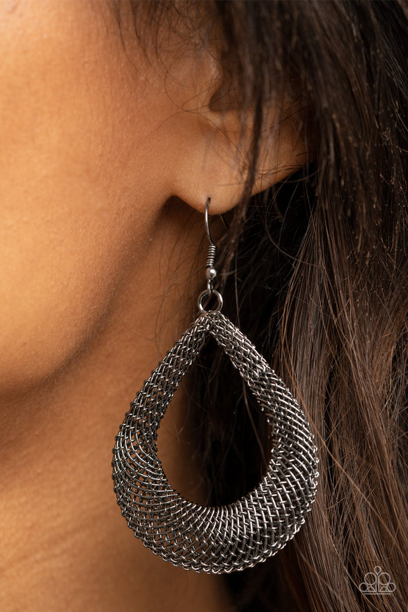 A Hot MESH Black ✧ Earrings Earrings