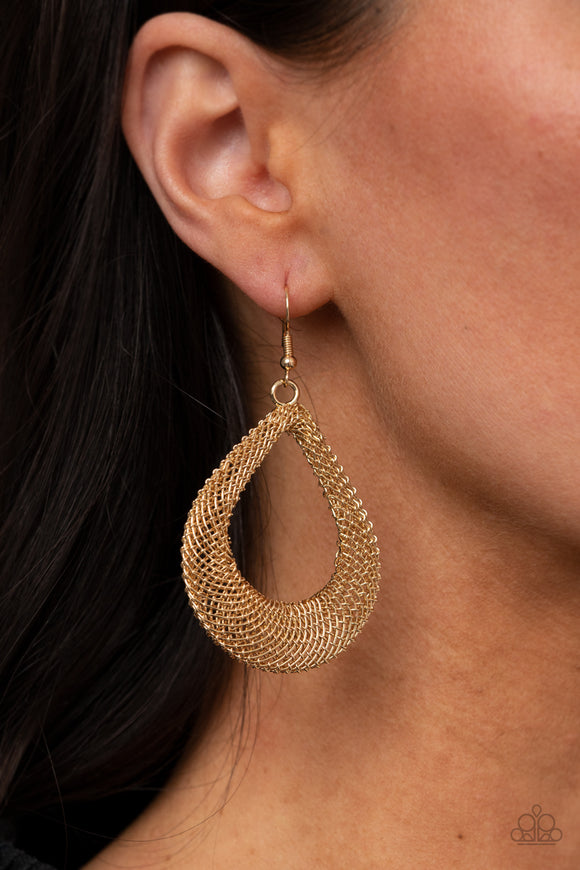 A Hot MESH Gold ✧ Earrings Earrings