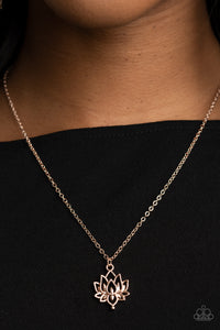 Necklace Short,Rose Gold,Lotus Retreat Rose Gold ✨ Necklace
