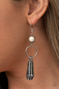 Earrings Fish Hook,White,Prana Paradise White ✧ Earrings