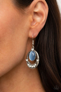 Blue,Cat's Eye,Earrings Fish Hook,Serene Shimmer Blue ✧ Earrings