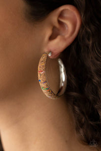 Cork,Earrings Hoop,Multi-Colored,A CORK In The Road Multi ✧ Hoop Earrings