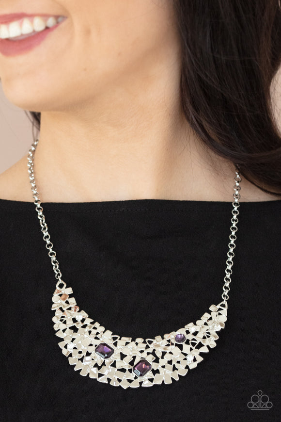 Fabulously Fragmented Purple ✨ Necklace Short