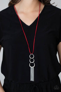 Necklace Long,Red,Suede,Urban Necklace,Industrial Conquest Red ✨ Necklace