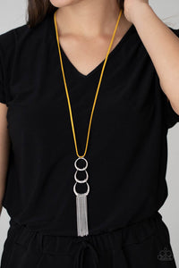 Necklace Long,Suede,Urban Necklace,Yellow,Industrial Conquest Yellow ✨ Necklace