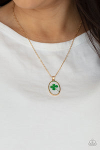 Gold,Necklace Short,St. Patrick's Day,Make Your Own Luck Gold ✨ Necklace