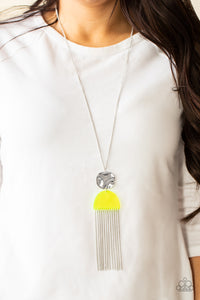 Necklace Acrylic,Necklace Long,Yellow,Color Me Neon Yellow ✨ Necklace