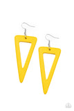 Bermuda Backpacker Yellow ✧ Wood Earrings Earrings