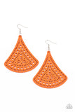 FAN to FAN Orange ✧ Wood Earrings Earrings