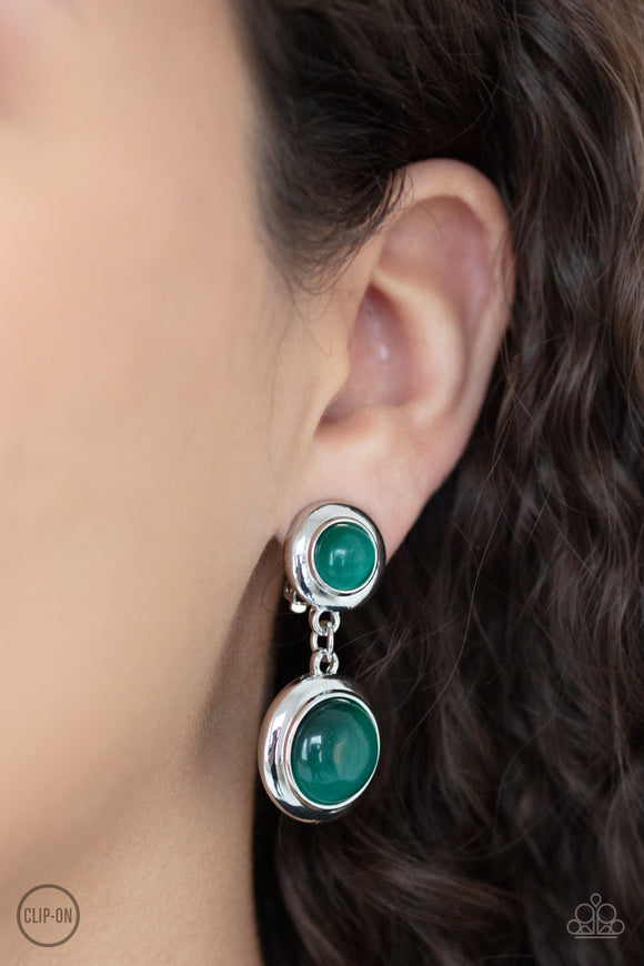 Subtle Smolder Green ✧ Clip-On Earrings Clip-On Earrings