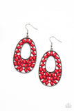 Beaded Shores Red ✧ Earrings Earrings