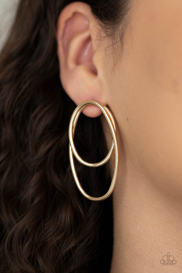 So OVAL-Dramatic Gold ✧ Post Earrings Post Earrings