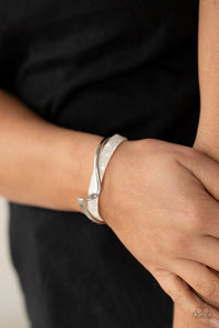 Bracelet Acrylic,Bracelet Cuff,Silver,White,Craveable Curves White  ✧ Bracelet
