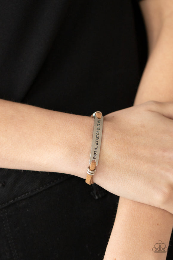 To Live, To Learn, To Love Brown ✧ Bracelet Bracelet