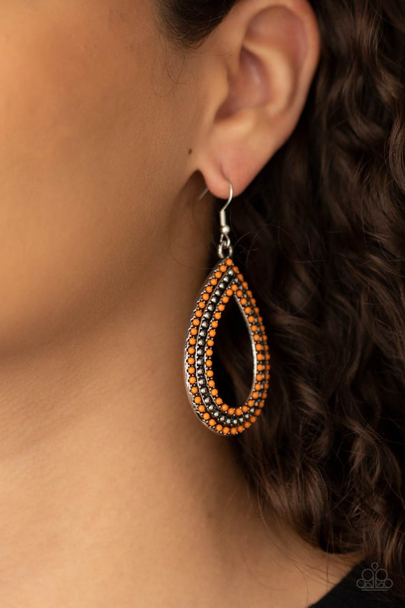 Tear Tracks Orange ✧ Earrings Earrings