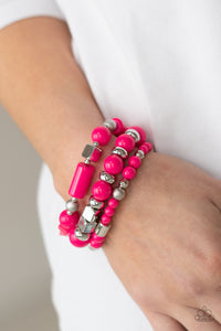 Bracelet Stretchy,Pink,Perfectly Prismatic Pink ✧ Bracelet