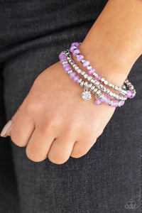 Bracelet Stretchy,Purple,Glacial Glimmer Purple  ✧ Bracelet