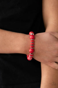 Bracelet Stretchy,Red,Rustic Rival Red ✧ Bracelet