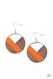 Dont Be MODest Orange ✧ Wood Earrings Earrings