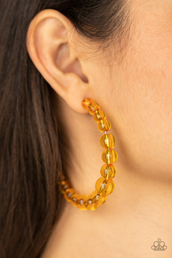 In The Clear Orange ✧ Hoop Earrings Hoop Earrings