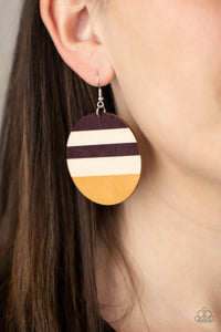 Earrings Fish Hook,Earrings Wooden,Wooden,Yellow,Yacht Party Yellow ✧ Wood Earrings