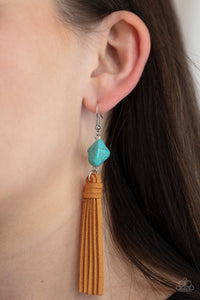 Blue,Earrings Fish Hook,Suede,Turquoise,All-Natural Allure Blue ✧ Suede Earrings
