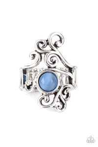 Blue,Cat's Eye,Ring Wide Back,Glimmering Grapevines Blue ✧ Ring