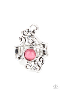 Cat's Eye,Pink,Ring Wide Back,Glimmering Grapevines Pink ✧ Ring