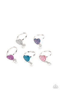Blue,Multi-Colored,Pink,Purple,Silver,SS Ring,Heart Dangle Starlet Shimmer Ring
