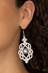 Earrings Fish Hook,Silver,Rhinestone Renaissance Silver ✧Earrings