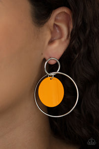 Earrings Fish Hook,Orange,POP, Look, and Listen Orange ✧ Earrings