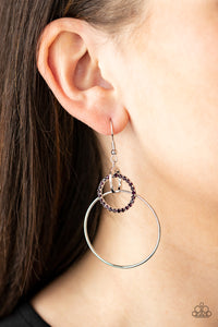 Earrings Fish Hook,Purple,In An Orderly Fashion Purple ✧ Earrings
