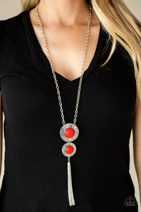 Abstract Artistry Red ✧ Necklace Long