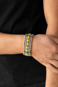 Bracelet Stretchy,Yellow,Gloss Over The Details Yellow ✧ Bracelet